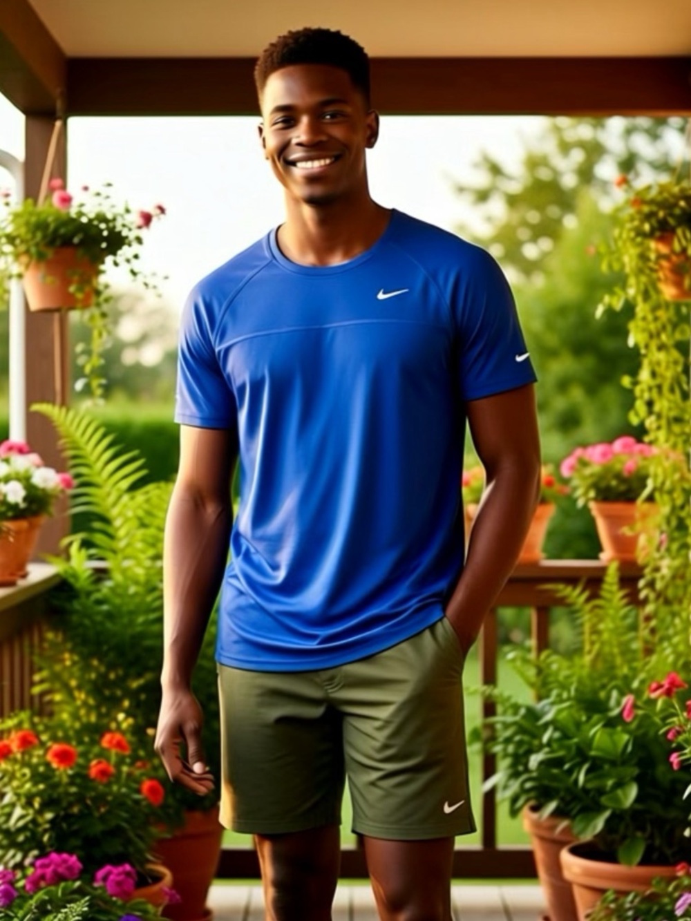 ⛹🏽‍♂️ Nike Miler Crewneck Short Sleeve Dri-FIT Shirt~Men’s Sz Lg~Royal Blue - Picture 9 of 11